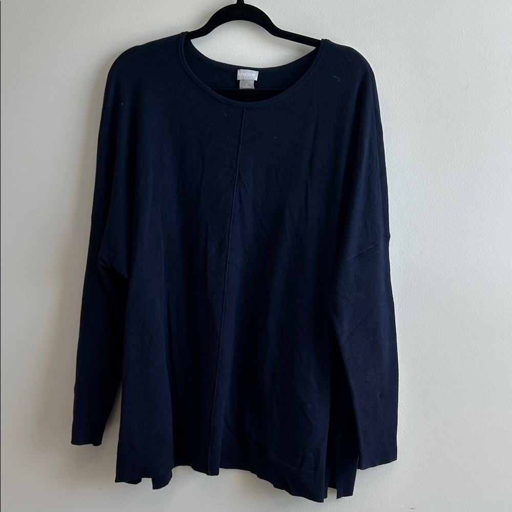 Navy Blue Long Sleeve Sweater, size 3 (XL),